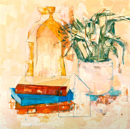 Jacqueline Boyd, ‘Still Life with Books and Brown Bottle’, 2022