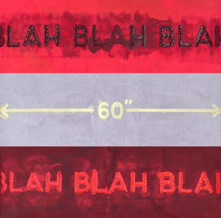 Mel Bochner, ‘Blah, Blah, Blah / 60" / Blah, Blah, Blah’, 2022
