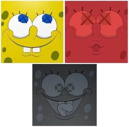 KAWS, ‘SpongeBob (Set of three prints, framed)’, 2010