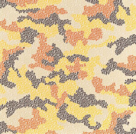 Ryan McGinness, ‘Untitled (Army Men Camouflage, Orange)’, 2007