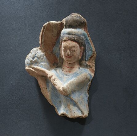 ‘Celestial Maiden (apsara), holding a lotus blossom’, mid-6th century