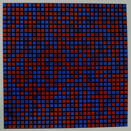 François Morellet, ‘ 40% bleu, 40% rouge, 10% violet... ’, 1973