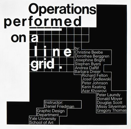 Dan Friedman, ‘Operations Performed on a Line Grid’, 1973