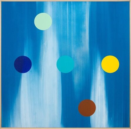 Milly Ristvedt, ‘Mott Composition - large, bright, blue, geometric abstraction, acrylic on canvas’, 2018