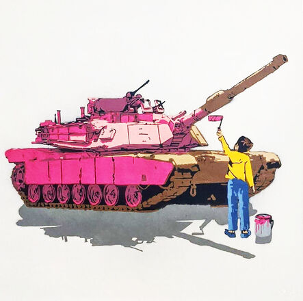 Kar-Part, ‘ "Tank Painter" Aerosol on Canvas ’, 2020