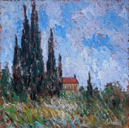 Samir Sammoun, ‘Farmhouse with Cypresses’, ca. 2024