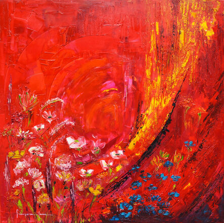 Francoise Laine, ‘Red flowers’, 2019