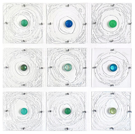 Carla Goldberg, ‘Ripple Effect (blue green)’, 2022