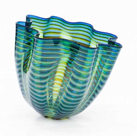 Dale Chihuly, ‘Dale Chihuly Signed Teal Blue Seaform Persian Basket Original Hand Blown Glass Sculpture’, 1997