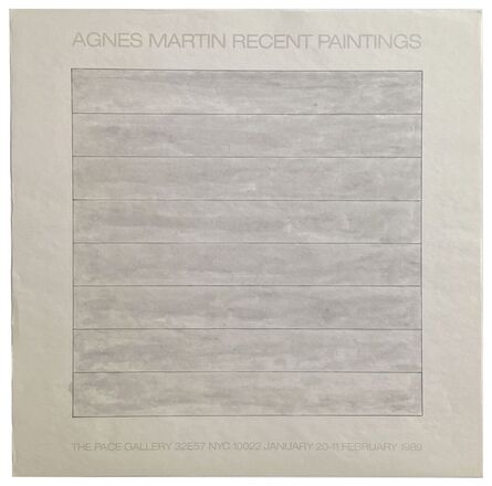 Agnes Martin, ‘Agnes Martin Recent Paintings The Pace Gallery’, 1989