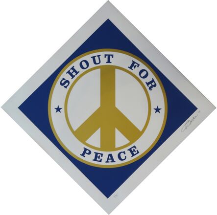 Robert Indiana, ‘Shout for Peace (Blue/Gold)’, 2014