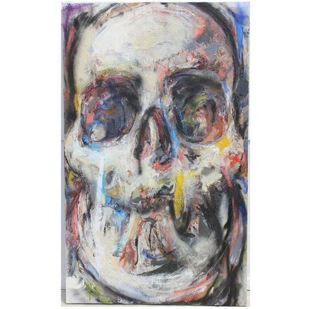 Geoff Hippenstiel, ‘"Spinal Cracker" Impasto Painting of a Skull’, 2017