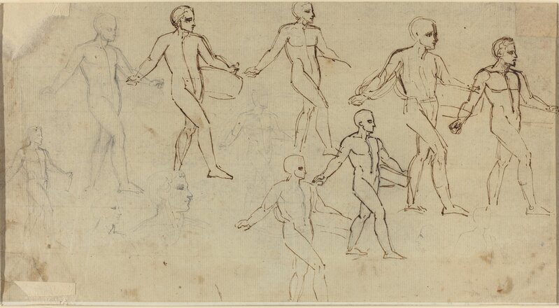 Thomas Stothard, ‘Studies of a Sower’, Drawing, Collage or other Work on Paper, Pen and brown ink and graphite on laid paper, National Gallery of Art, Washington, D.C.
