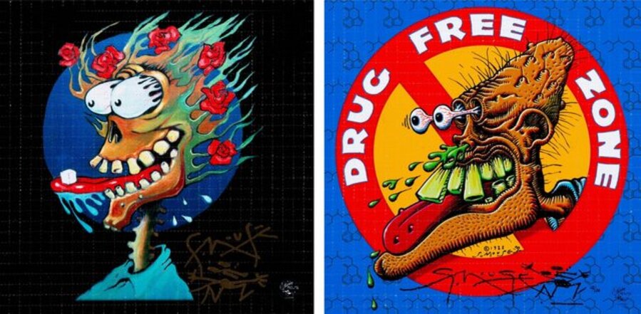 Drug Free Zone and Sugar Cube (set of 2)