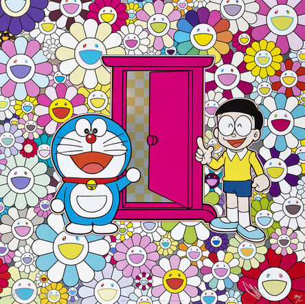 Takashi Murakami, ‘Anywhere Door (Dokodemo Door) in the Field of Flowers’, 2018