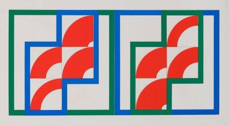 Gordon House, ‘Eight Red Arcs [Baro 6]’, 1964, Print, Screenprint in colours on laid, Roseberys
