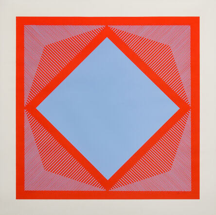Richard Anuszkiewicz, ‘Optic Red and Blue’, 1965