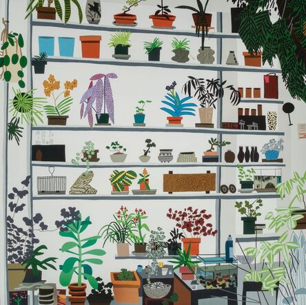 Jonas Wood, ‘Large Shelf Still Life, exhibition poster’, 2017