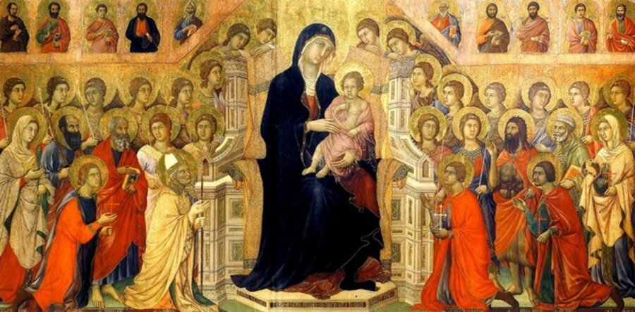 Virgin and Child in Majesty, Central Panel from the Maestà Altarpiece