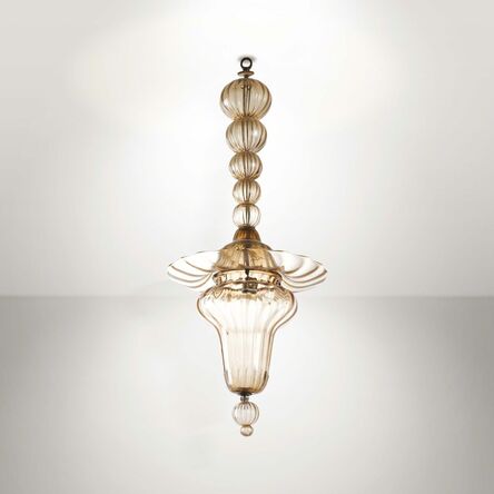 Murano, ‘A pendant lamp with a metal and Murano glass structure’, 1950 ca.
