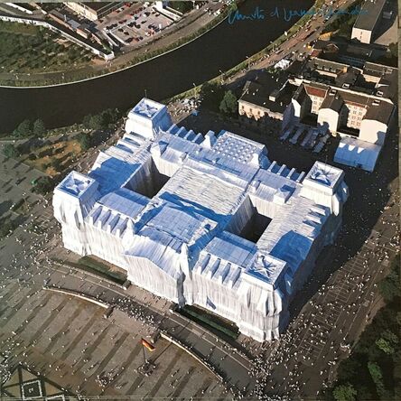 Christo and Jeanne-Claude, ‘Wrapped Reichstag, Berlin (Hand Signed)’, ca. 1995
