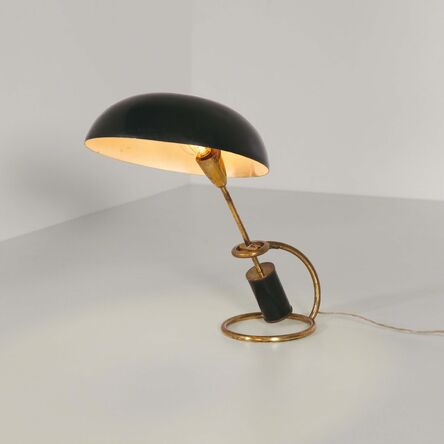 Angelo Lelli, ‘A brass and lacquered aluminum table lamp’, 1953