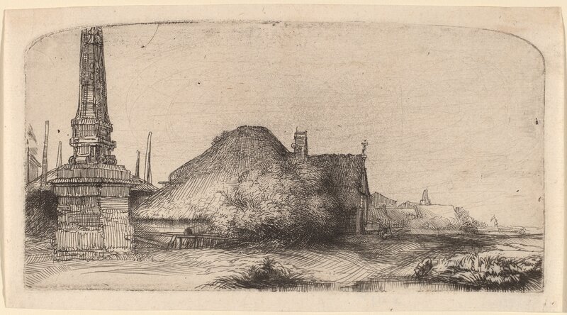 ‘Landscape with an Obelisk’, ca. 1650, Print, Etching and drypoint, National Gallery of Art, Washington, D.C.