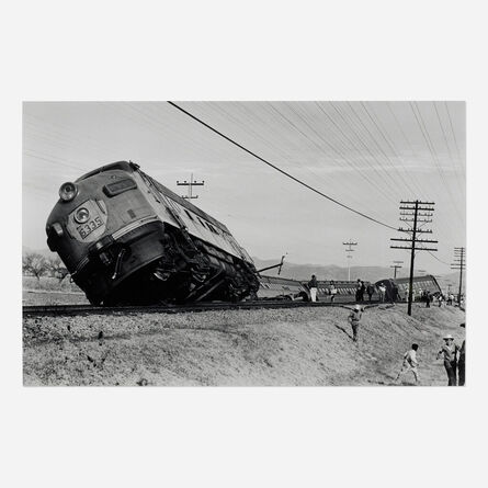Enrique Metinides, ‘Untitled (Tren de pasajeros descarrilado en la carretera, Mexico-Toluca)’, 1970