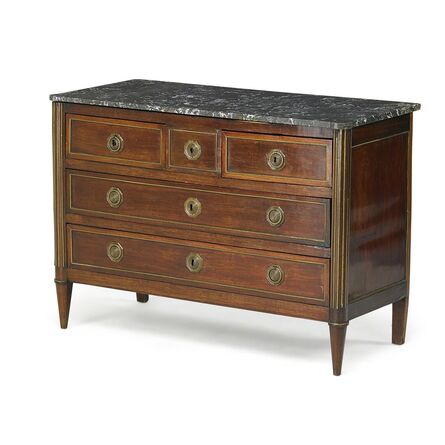Style of Louis XVI, ‘Louis XVI Style Brass Inlaid Mahogany Commode’, 19th c.