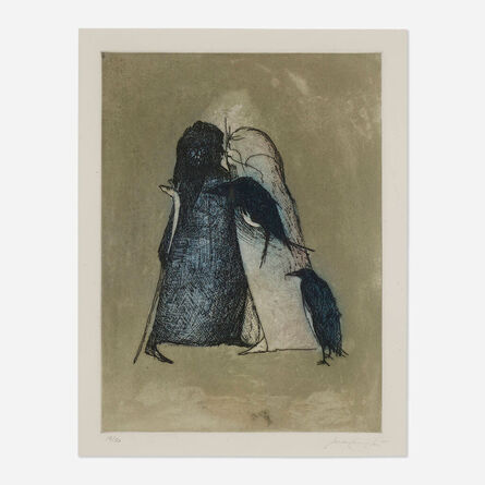 Leonora Carrington, ‘Dos figuras con cuervos (State II)’