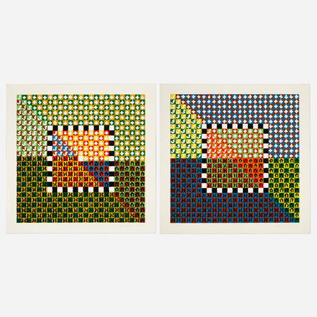 Alfred Jensen, ‘Untitled #1; Untitled #4 (two works from Portfolio)’, 1973