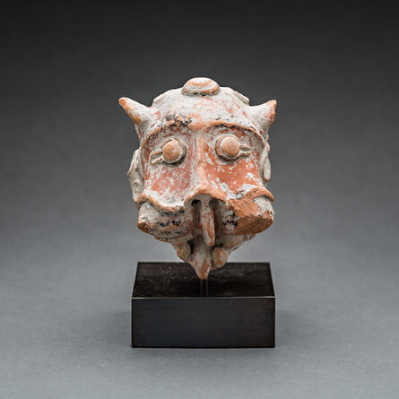 Unknown Asian, ‘	Hellenistic Terracotta Feline Head ’, 300 BCE-100 BCE