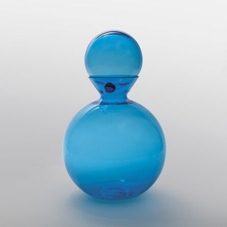 DE MAJO, ‘A blue blown glass vase with spherical closure’, 1991