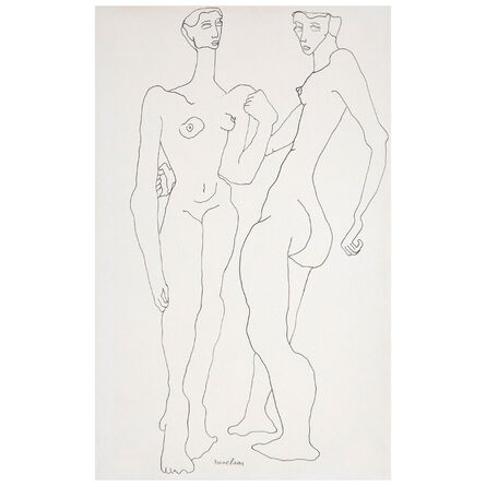 Louise Nevelson, ‘Two Nudes’, 1930