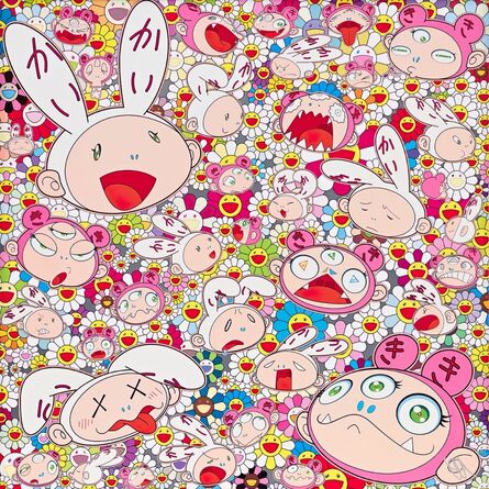 Takashi Murakami, ‘There's bound to be difficult times There's bound to be sad times but we won't lose heart; we'd rather not cry, so laugh, we will!’, 2018