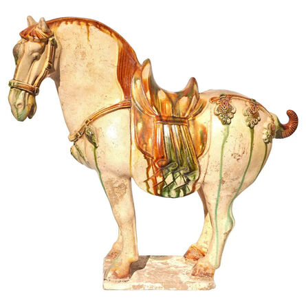 Tang Dynasty, ‘Tang Dynasty Sancai Glazed Pottery Horse’, ca. 800