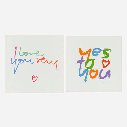 Corita Kent, ‘i love you very; yes to you (two works)’
