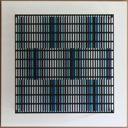 Antonio Asis, ‘vibration bandes noir, bleu et turquoise’, 2010