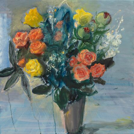 Celia Paul, ‘Vase of Spring Flowers’, 2022