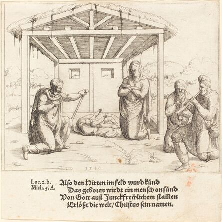Augustin Hirschvogel, ‘The Adoration of the Shepherds’, 1548