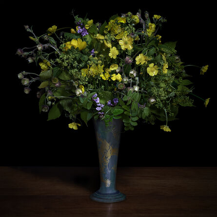 T.M. Glass, ‘Buttercups and Other Wildflowers in a Japanese Vase’, 2018
