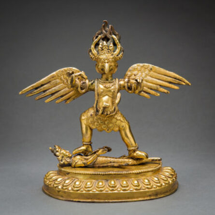Unknown Asian, ‘Gilt bronze statuette of the mythical bird Garuda’, 1800-1900