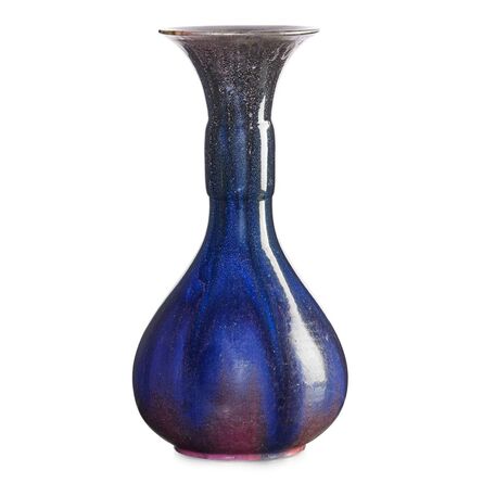 Fulper Pottery, ‘Tall vase, purple and pink flambé glaze’, 1910s-20s