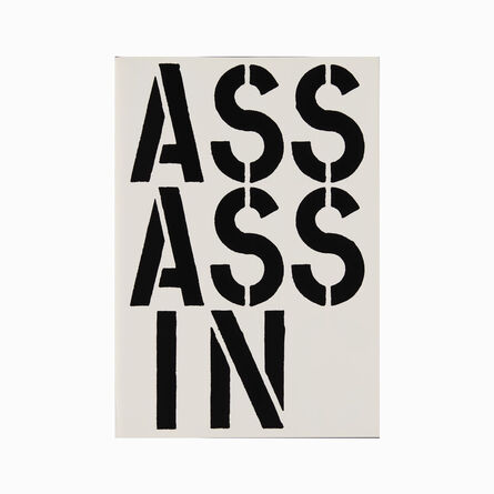 Christopher Wool, ‘Assassin (page from Black Book) ’, 1989
