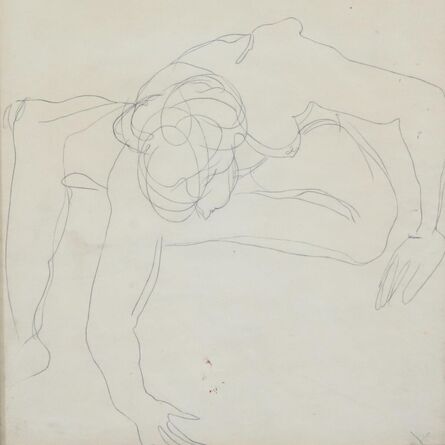 Auguste Rodin, ‘Nude figural sketch’, ca. 19th century