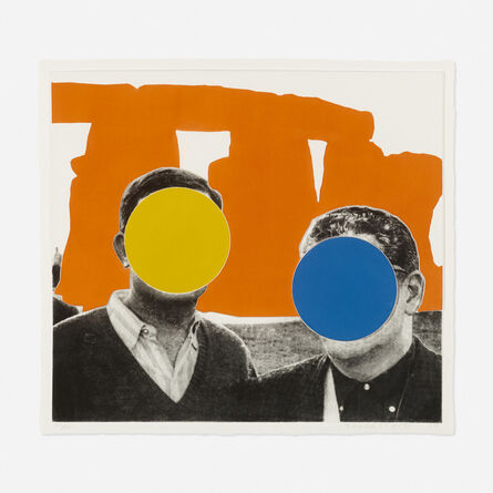 John Baldessari, ‘Stonehenge (with Two Persons) Orange’, 2005