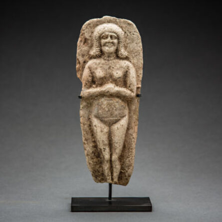 Near Eastern, ‘	Old Babylonian Clay Moulded Plaque of a Standing Deity’, 2000 BCE-1700 BCE