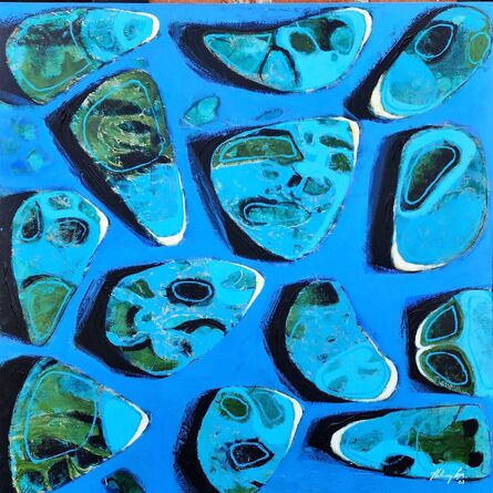 Vladimir Cora, ‘Formas abstractas en azul’, 2003