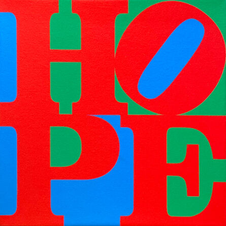 Robert Indiana, ‘HOPE (Red, blue, green)’, 2015