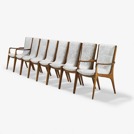 Vladimir Kagan, ‘Set of eight Sculpted Sling dining chairs (VK-101 and 102), two arm- and six side, New York’